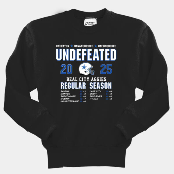 BC 2025 Undefeated - Youth Core Fleece Crewneck Sweatshirt Thumbnail