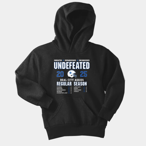BC 2025 Undefeated - Youth Core Fleece Pullover Hooded Sweatshirt Thumbnail