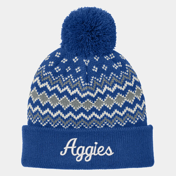 Aggies Script Beanie - Alpine Pom Beanie Thumbnail